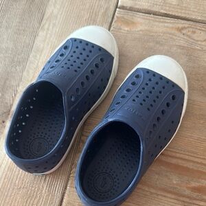 Kids Navy Blue Slip-On Shoes